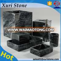 hotel bathroom black marble sets accessories